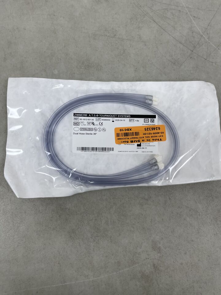 60-1812-001-00 - ZIMMER - A.T.S. Tourniquet System Extension Hose 36" For Dual Port, (EA) - ( Expiry Date: 2026-04-10 )