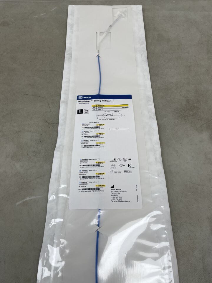 9-SB-034 - ABBOTT - AMPLATZER Sizing Balloon II - 34mm x 70cm, (EA) - ( Expiry Date: 2025-10-31 )