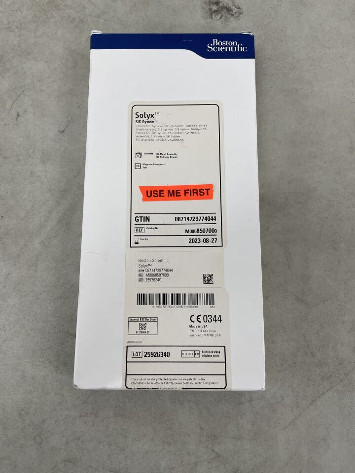 850700 - BOSTON SCIENTIFIC - solyx sis system, (BX/1) - ( Expiry Date: 2023-08-27 )