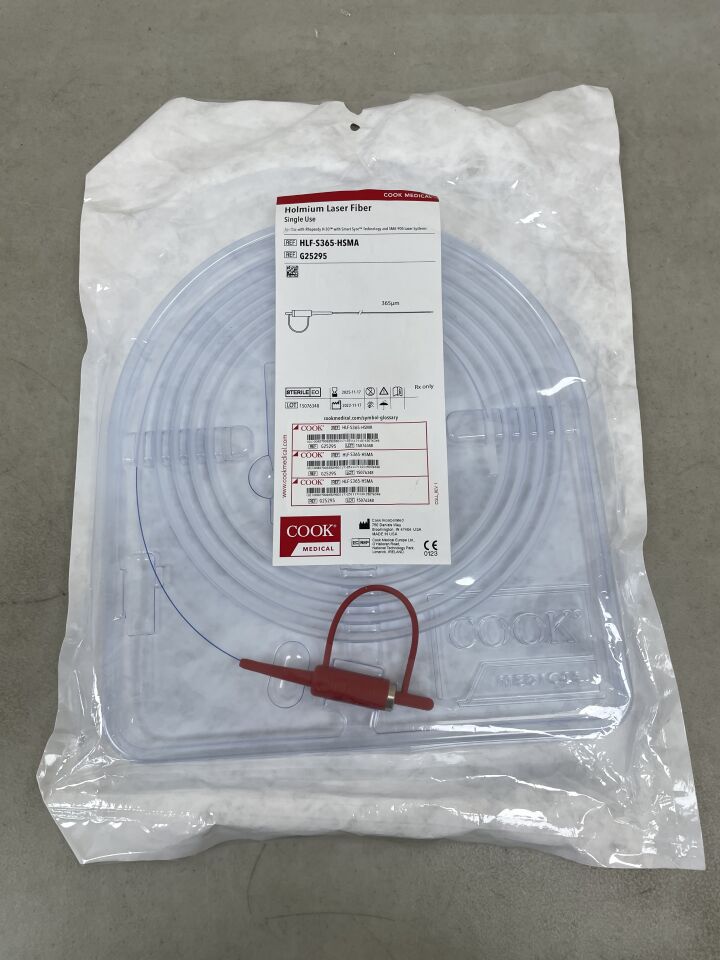 G25295 - COOK - Single-Use Holmium Laser Fiber, 365 µm dia. x 3 m Length, (EA) - ( Expiry Date: 2025-11-17 )