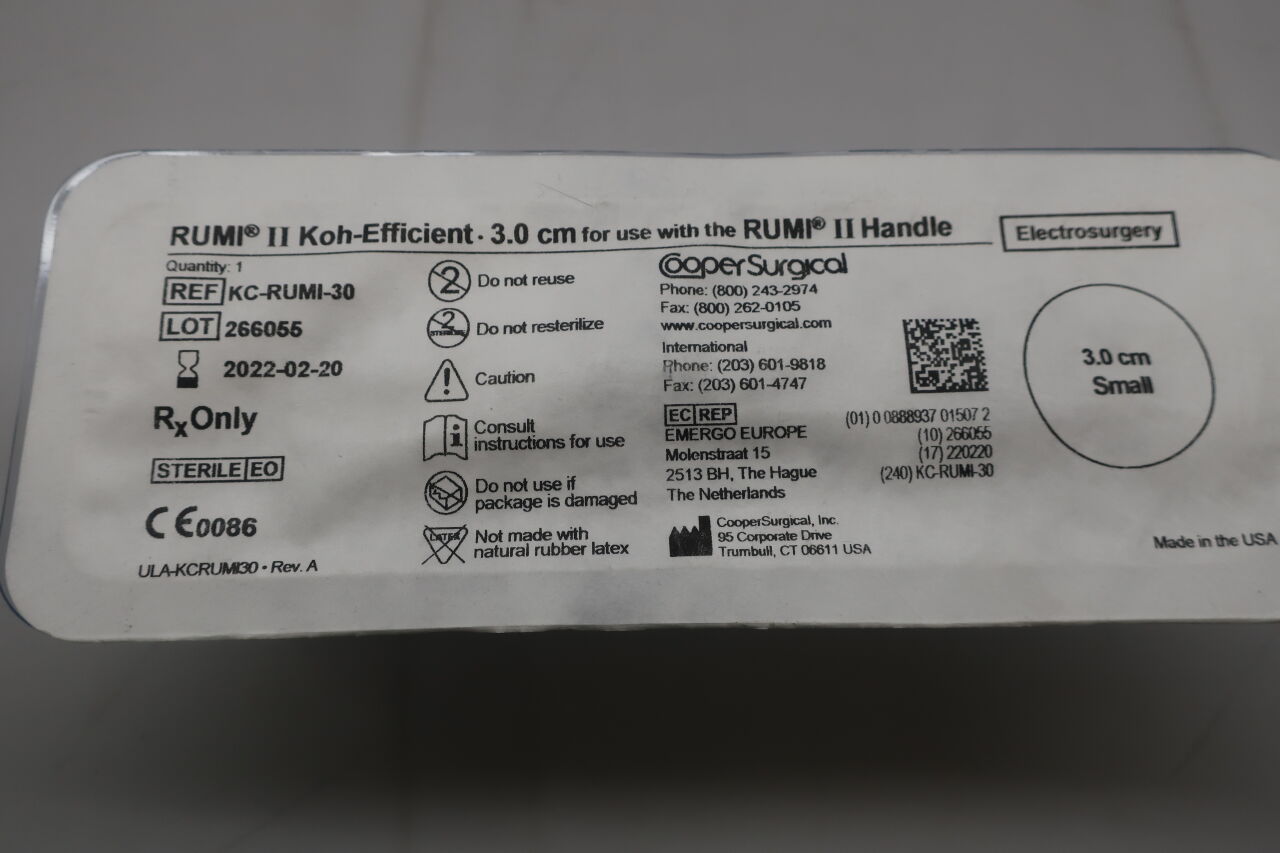 KC-RUMI-30 - COOPER SURGICAL - Rumi II Koh-Efficient System, 3 cm Size, (EA) - ( Expiry Date: 2023-09-23 )
