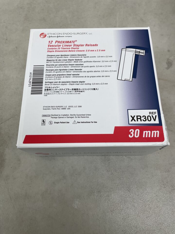 XR30V - ETHICON - Proximate Reloadable Staplers Cartridge, White, For TX30 30 mm Linear Stapler, (BX/12) - ( Expiry Date: 2025-10-31 )