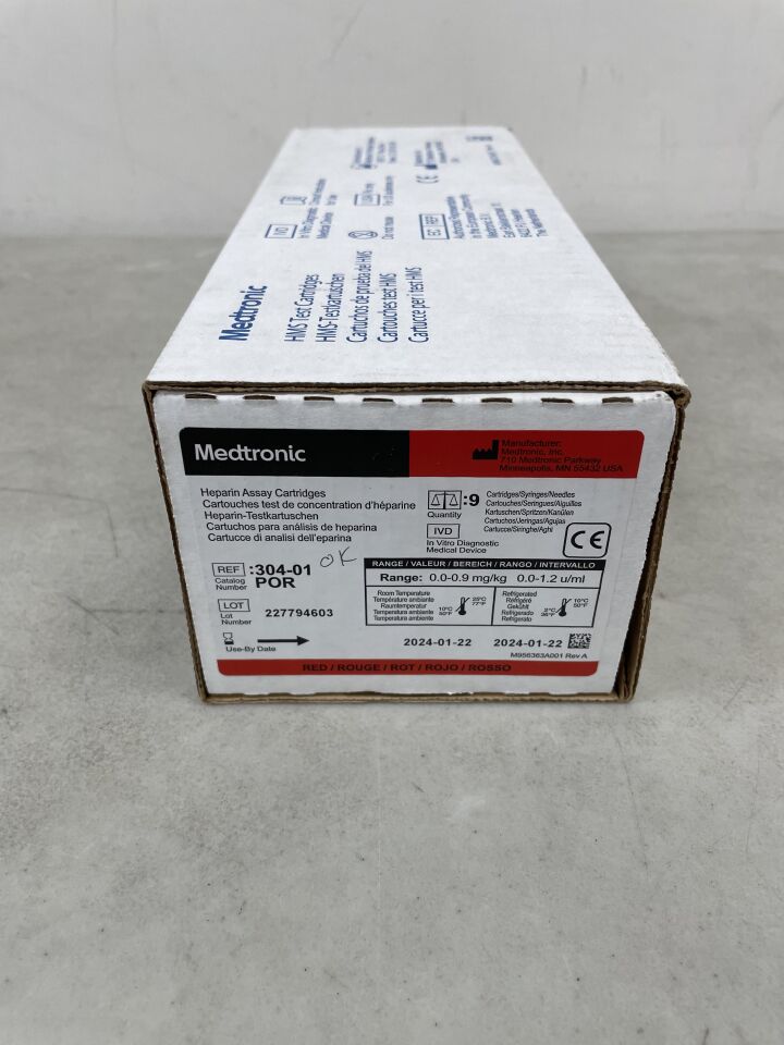 304-01POR - MEDTRONIC - Heparin Assay Controls, (BX/9) - ( Expiry Date: 2024-01-22 )