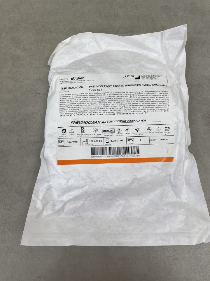620050350 - STRYKER - PneumoClear Heated Humidified Smoke Evacuation High Flow Tube Set, (EA) - ( Expiry Date: 2026-01-01 )