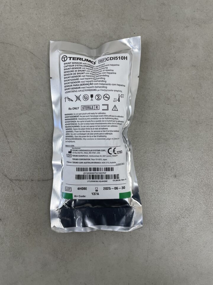 CDI510H - TERUMO - Shunt Sensor for CDI System 500, Heparin Treated, (EA) - ( Expiry Date: 2025-06-30 )