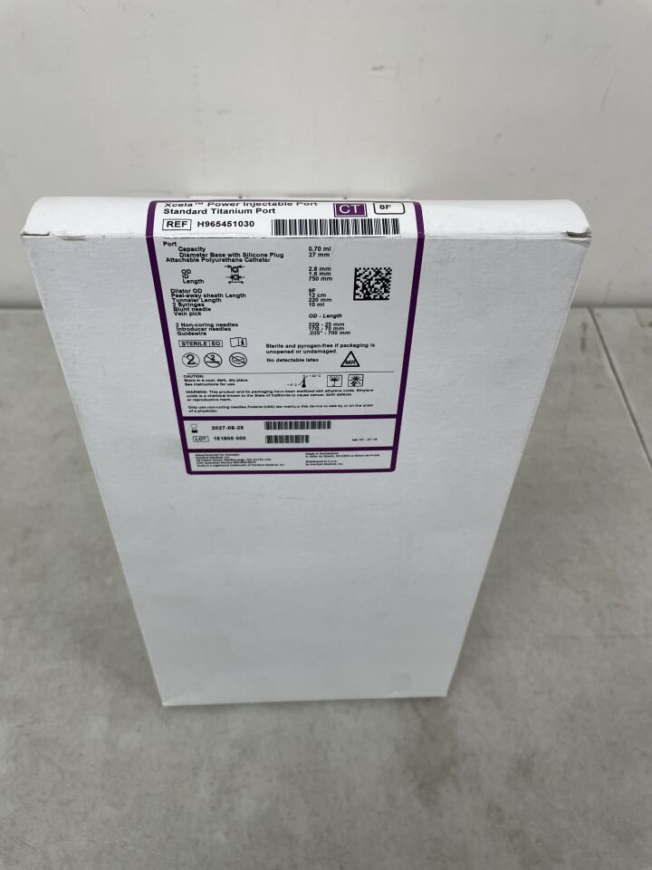 H965451030 - NAVILYST MEDICAL - Xcela Power Injectable Port Standard Titanium 8F, (BX/1) - ( Expiry Date: 2027-08-25 )