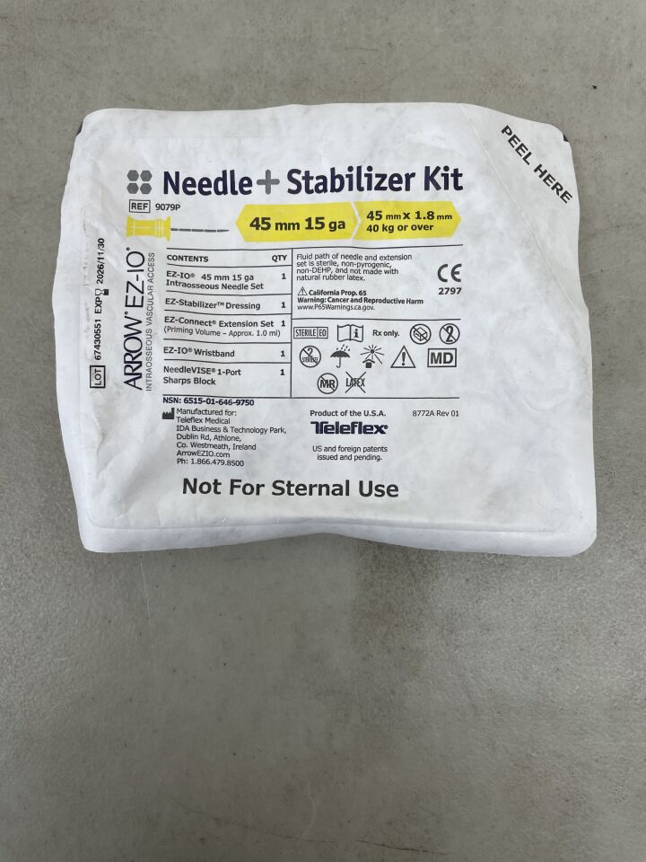 9079P - TELEFLEX - Arrow EZ-IO Intraosseous Vascular Access 45mm x 1.8mm, (EA) - ( Expiry Date: 2026-11-30 )
