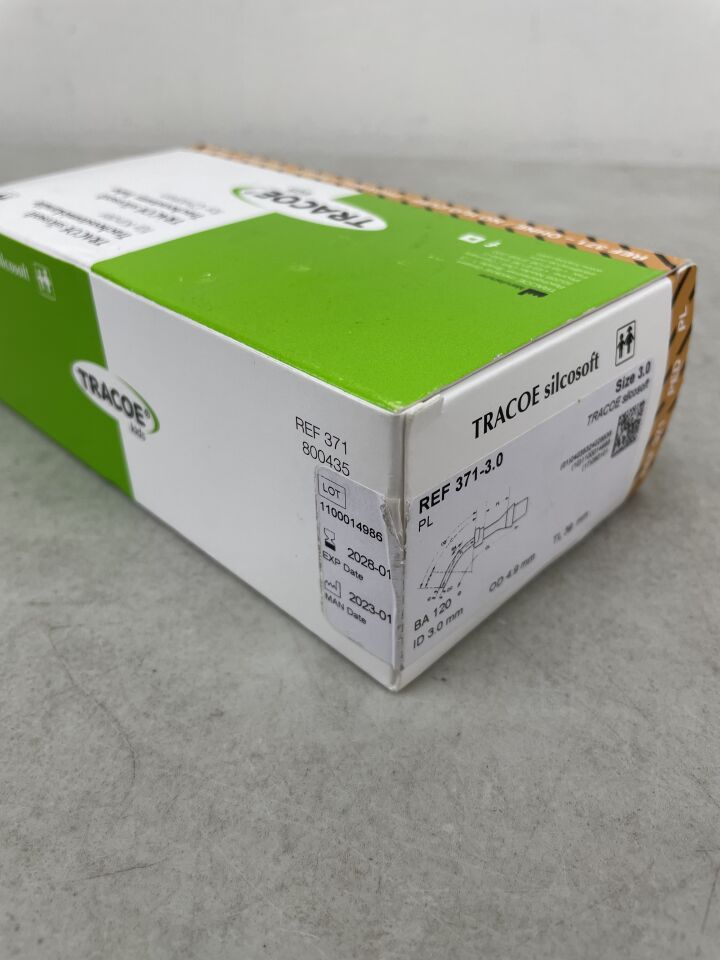 371-3.0 - TRACOE MEDICAL - Silcosoft Tracheostomy Tube for Children, Size 3.0, (BX/1) - ( Expiry Date: 2028-01-01 )