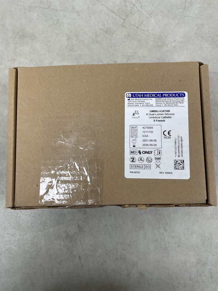 4275005 - UTAH MEDICAL - Dual-Lumen Polyurethane Umbilical Catheter, 5F , (BX/5) - ( Expiry Date: 2026-09-09 )