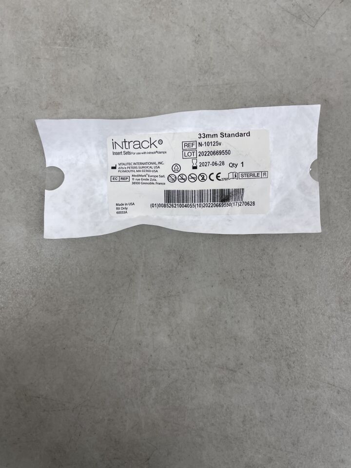 N-10125v - VITALITEC - Intrack Insert Sets, 33mm, (EA) - ( Expiry Date: 2027-06-28 )