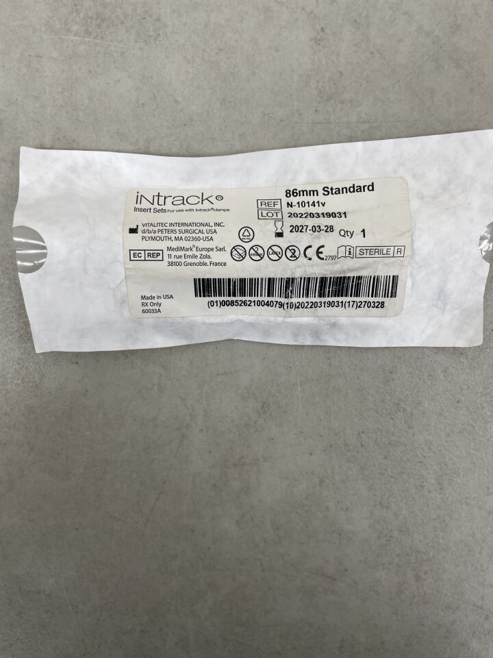 N-10141v - VITALITEC - Intrack Insert Sets, 86mm, (EA) - ( Expiry Date: 2027-03-28 )