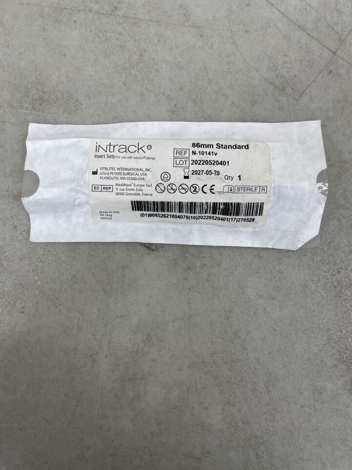 N-10141v - VITALITEC - Intrack Insert Sets, 86mm, (EA) - ( Expiry Date: 2027-05-28 )
