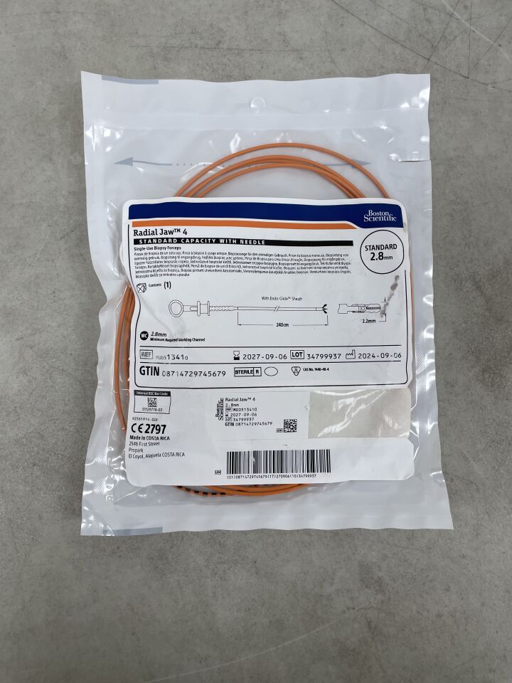 1341 - BOSTON SCIENTIFIC - Radial Jaw 4 Single-Use Biopsy Forceps - Standard Capacity with Needle - 2.8mm x 240cm, (EA) - ( Expiry Date: 2027-09-06 )