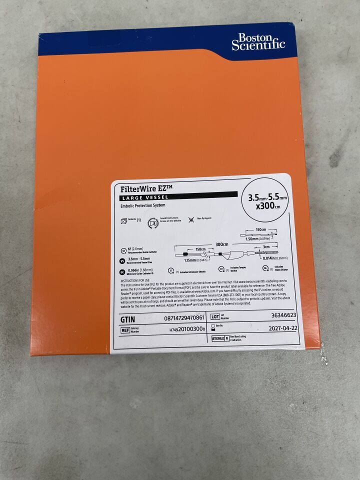 20100300 - BOSTON SCIENTIFIC - FilterWire EZ Large Vessel 3.5mm - 5.5mm x 300cm, (BX/1) - ( Expiry Date: 2027-04-22 )