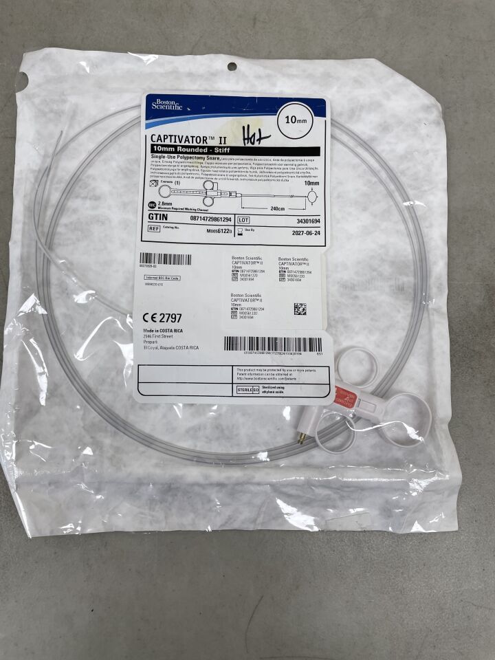 6122 - BOSTON SCIENTIFIC - Captivator II Single-Use Polypectomy Snare Rounded-Stiff, 10mm, (EA) - ( Expiry Date: 2027-06-24 )