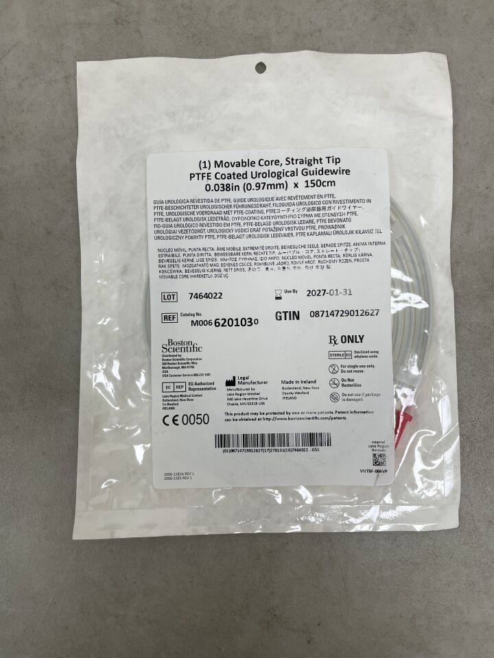 620103 - BOSTON SCIENTIFIC - PTFE Coated Urological Guidewire, 0.97mm x 150cm, (EA) - ( Expiry Date: 2027-01-31 )