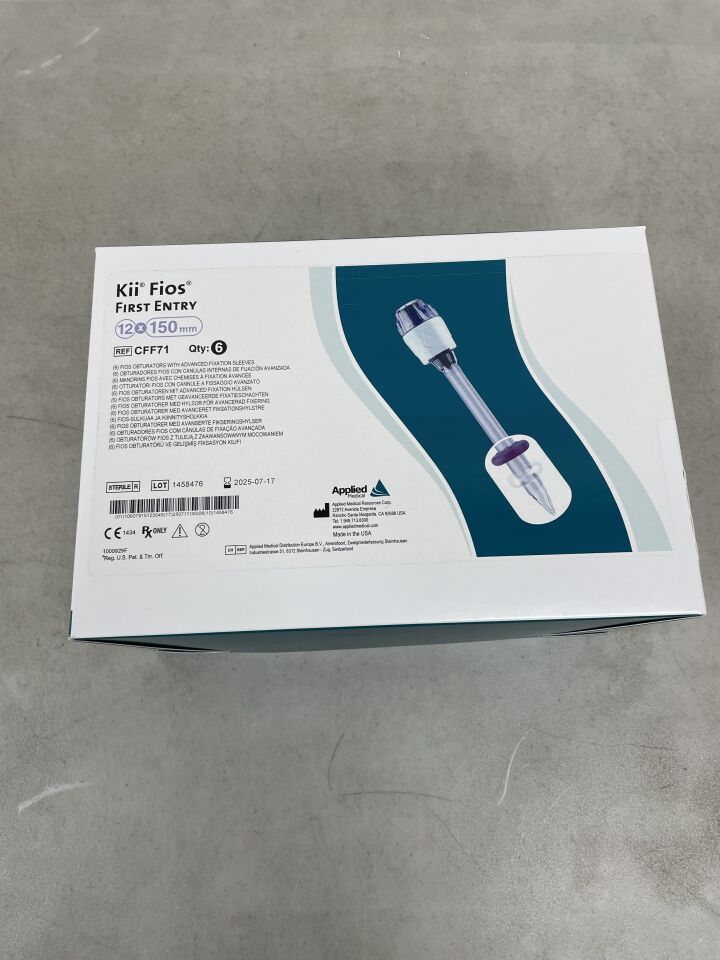 CFF71 - APPLIED MEDICAL RESOURCES - KII Fios First Entry Obturator w/ Advanced Fixation Sleeve 12x150mm , (BX/6) - ( Expiry Date: 2025-07-17 )