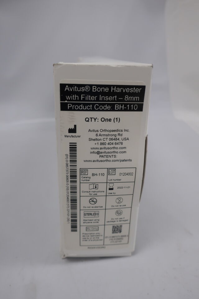 BH-110 - AVITUS - Bone Harvester – 8mm, (BX/1) - ( Expiry Date: 2026-03-01 )