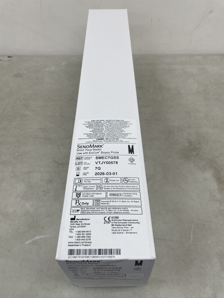 SMEC7GSS - BARD - SENOMARK Breast Tissue Marker, 7G, EnCor, SS "M", (BX/10) - ( Expiry Date: 2026-03-01 )