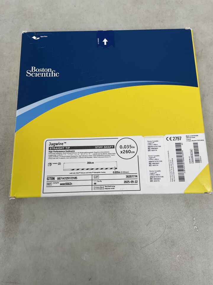 5663 - BOSTON SCIENTIFIC - Jagwire High Performance Guidewire - Straight Tip, Stiff Shaft - .035" x 260c, (BX/2) - ( Expiry Date: 2025-09-22 )