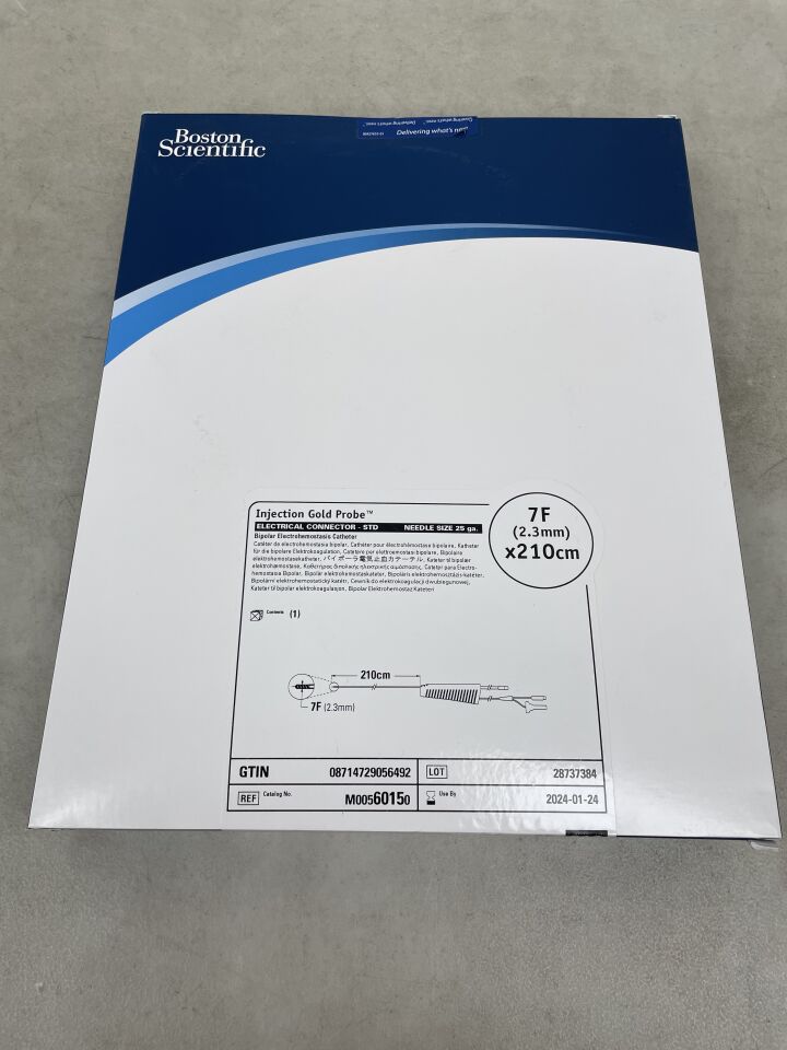 6015 - BOSTON SCIENTIFIC - Injection Gold Probe Bipolar Electrohemostasis Catheter - Electrical Connector - STD - 7Fr x 210cm, () - ( Expiry Date: 2024-01-24 )