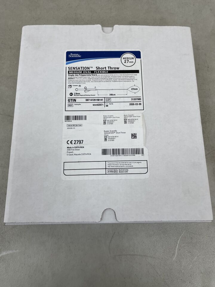 6267 - BOSTON SCIENTIFIC - Sensation Short Throw Snare, Medium, 27mm Loop Width, 240 cm Length, (BX/5) - ( Expiry Date: 2026-03-09 )