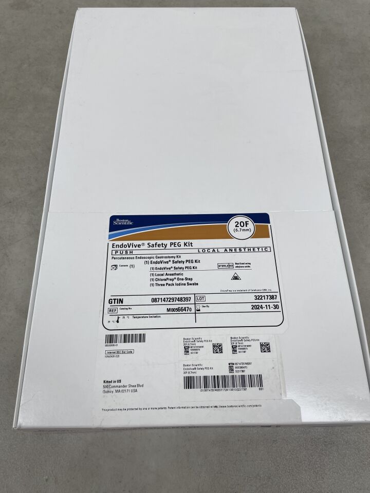 6647 - BOSTON SCIENTIFIC - EndoVive Safety Percutaneous Endoscopic Gastrostomy Kit, 20 Fr, Push, (BX/1) - ( Expiry Date: 2024-11-30 )