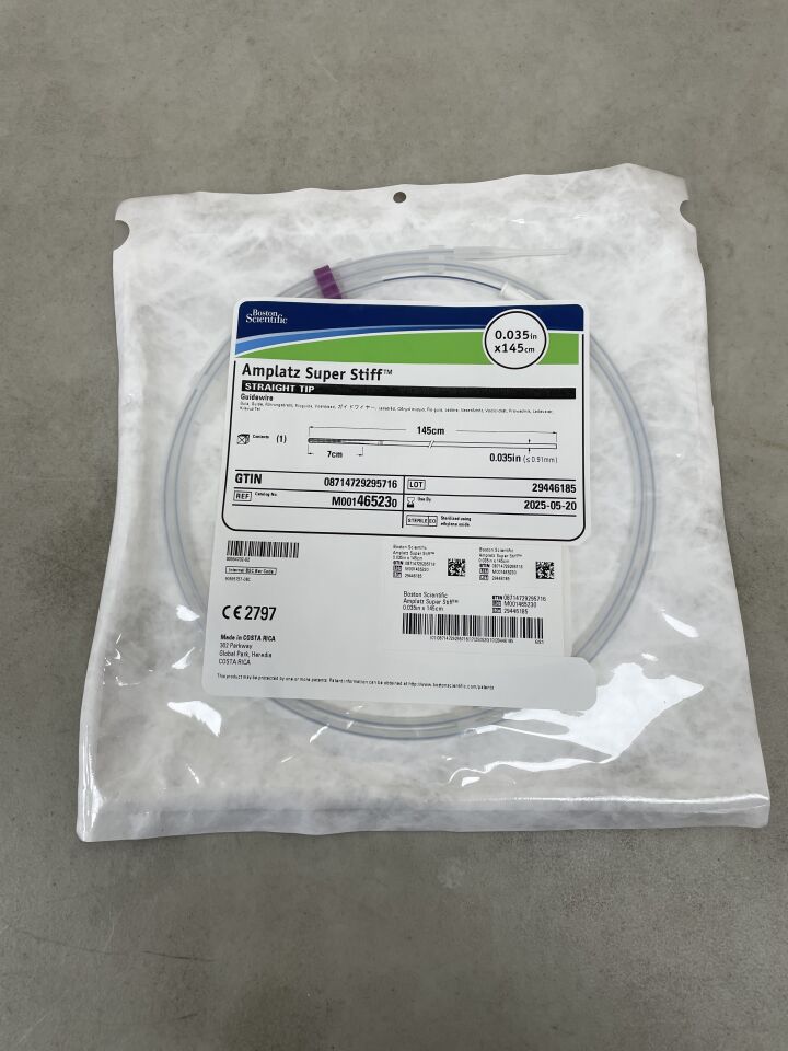 46523 - BOSTON SCIENTIFIC - Amplatz Super Stiff Guidewire - Straight Tip - .035" x 145cm, (EA) - ( Expiry Date: 2025-05-20 )