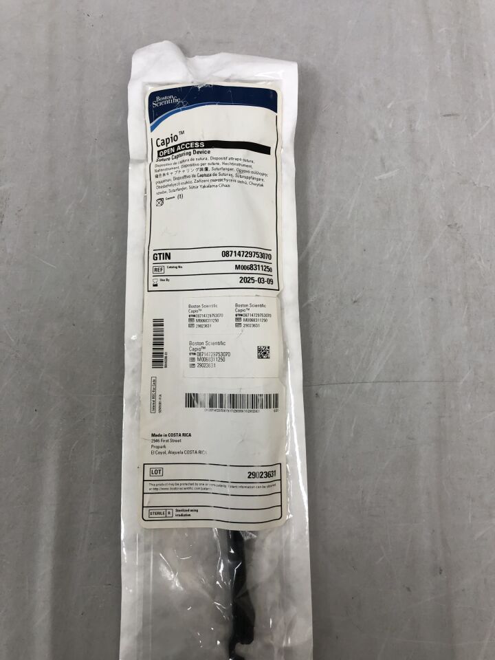 831125 - BOSTON SCIENTIFIC - Capio Open Access Suture Capturing Device, (EA) - ( Expiry Date: 2026-03-01 )