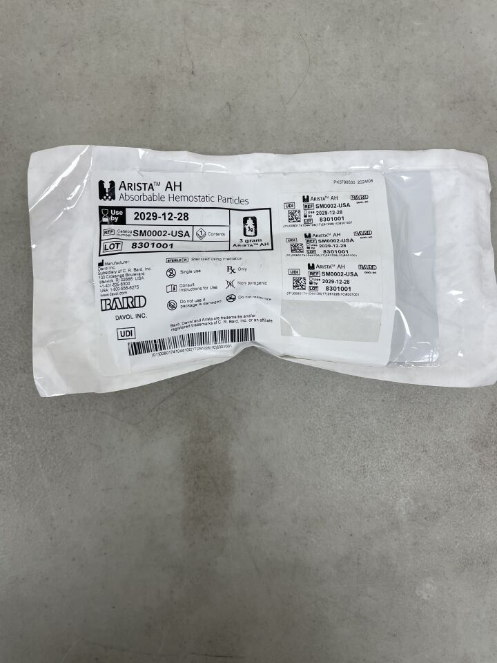 SM0002-USA - BARD - Arisita AH Absorbable Hemostat Particle, 3g, (EA) - ( Expiry Date: 2029-12-28 )