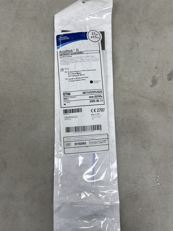 20705 - BOSTON SCIENTIFIC - AccuStick II Introducer System w/o Guidewires 21Ga x15cm, (EA) - ( Expiry Date: 2026-06-11 )