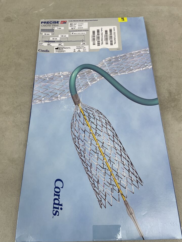 PC0730RXC - CORDIS - Precise Pro Rx Carotid Stent System: 7mm x 30mm x 135cm, (BX/1) - ( Expiry Date: 2025-06-30 )