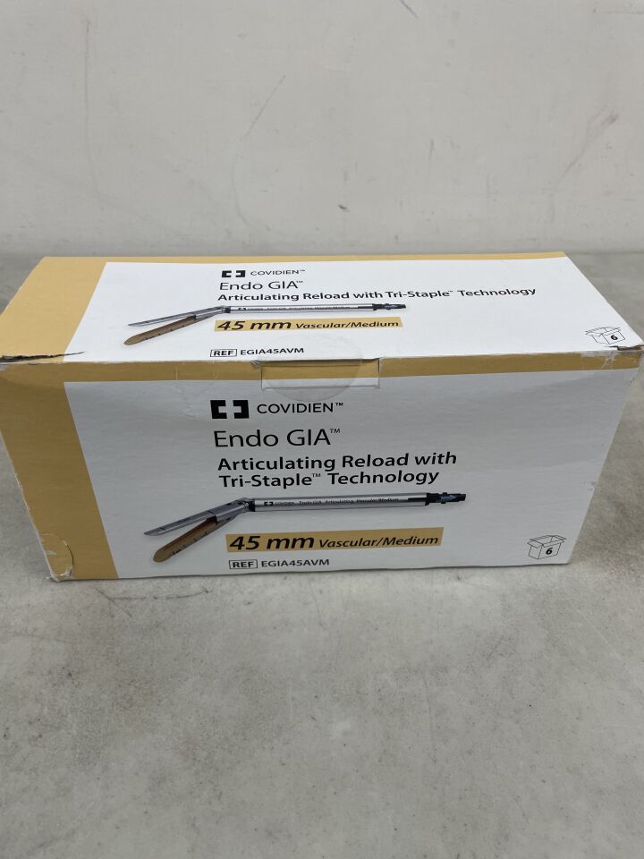 EGIA45AVM - COVIDIEN - Endo GIA Articulating Reload, 45mm Vascular/Medium with Tri-Staple Technology, (BX/6) - ( Expiry Date: 2025-12-31 )