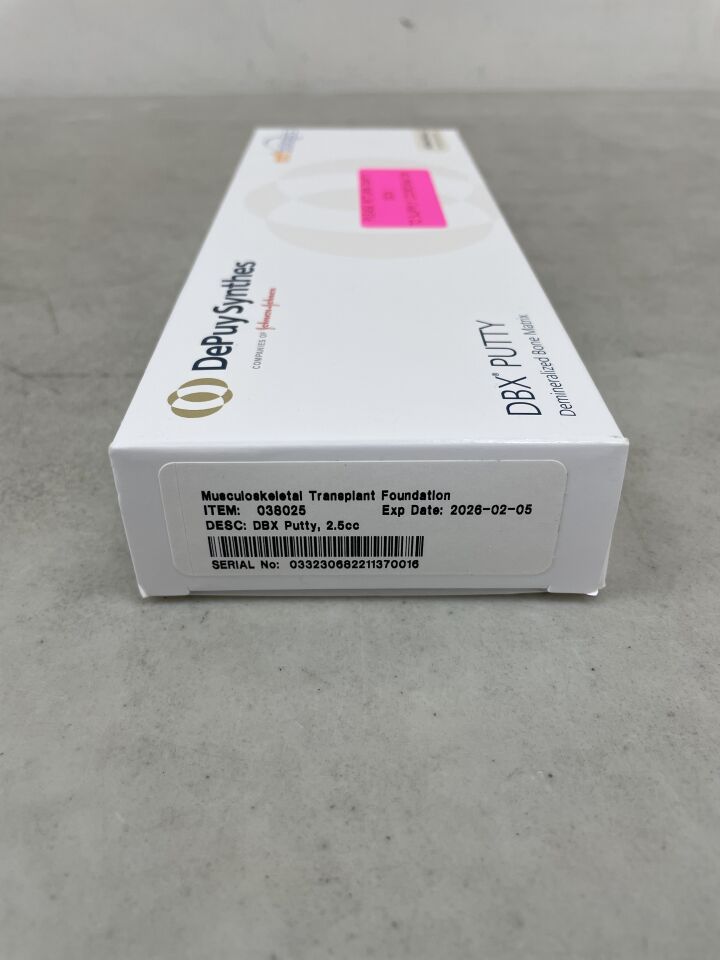 038025 - DEPUY - DBX Putty, 2.5cc, (BX/1) - ( Expiry Date: 2026-02-05 )
