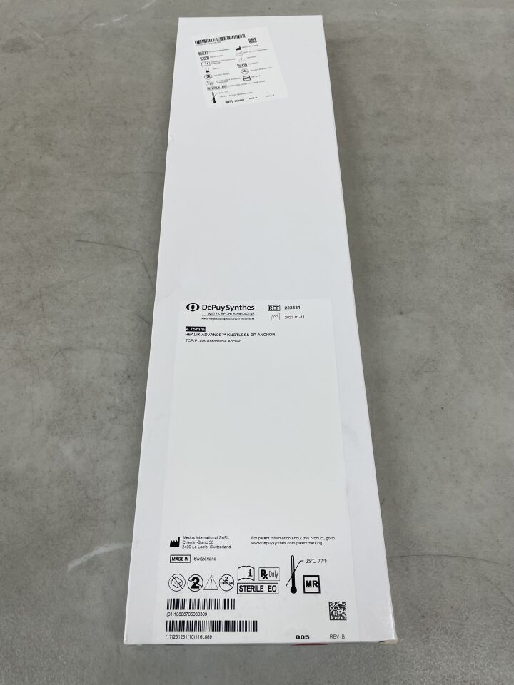 222581 - DEPUY - Healix Advance Biocryl Rapide BioComposite Knotless Suture Anchor, 4.75 mm Size, (BX/1) - ( Expiry Date: 2025-12-31 )
