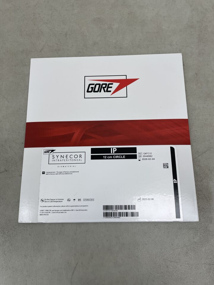 GKFC12 - GORE - synecor intraperitoneal biomaterial 12cm circular, (BX/1) - ( Expiry Date: 2026-02-04 )