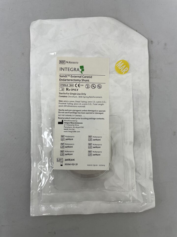 NL8505072 - INTEGRA - Sundt External Carotid Endartere, (EA) - ( Expiry Date: 2025-04-30 )