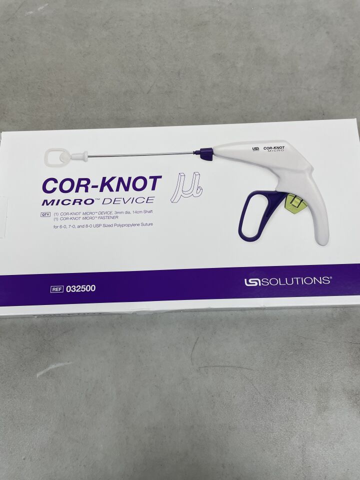 32500 - LSI SOLUTIONS - COR-KNOT Micro Device, 3mm x 14cm, Pre-Loaded with 1 Titanium COR-KNOT Micro Fastener, (BX/1) - ( Expiry Date: 2025-10-31 )