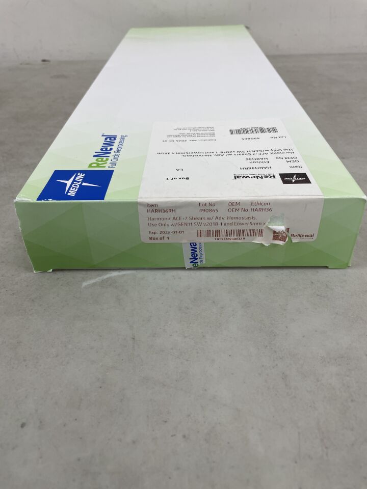 HARH36RH - MEDLINE - ETHICON Harmonic ACE+7 Ultrasonic Shears, 5 mm dia. x 36 cm Length (Reprocessed), (BX/1) - ( Expiry Date: 2026-01-01 )