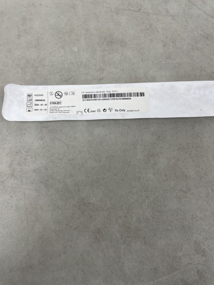 A22205D - OLYMPUS - HF Resection Electrode, Loop 24 Fr Size, 0.2 mm Wire, 30 Degree Angle, (EA) - ( Expiry Date: 2025-01-02 )
