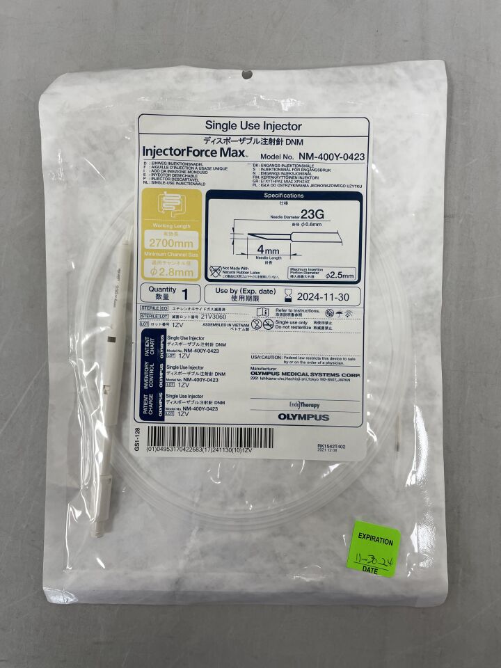NM-400Y-0423 - OLYMPUS - InjectorForce Max Injector 23G x 4mm, (EA) - ( Expiry Date: 2025-01-31 )
