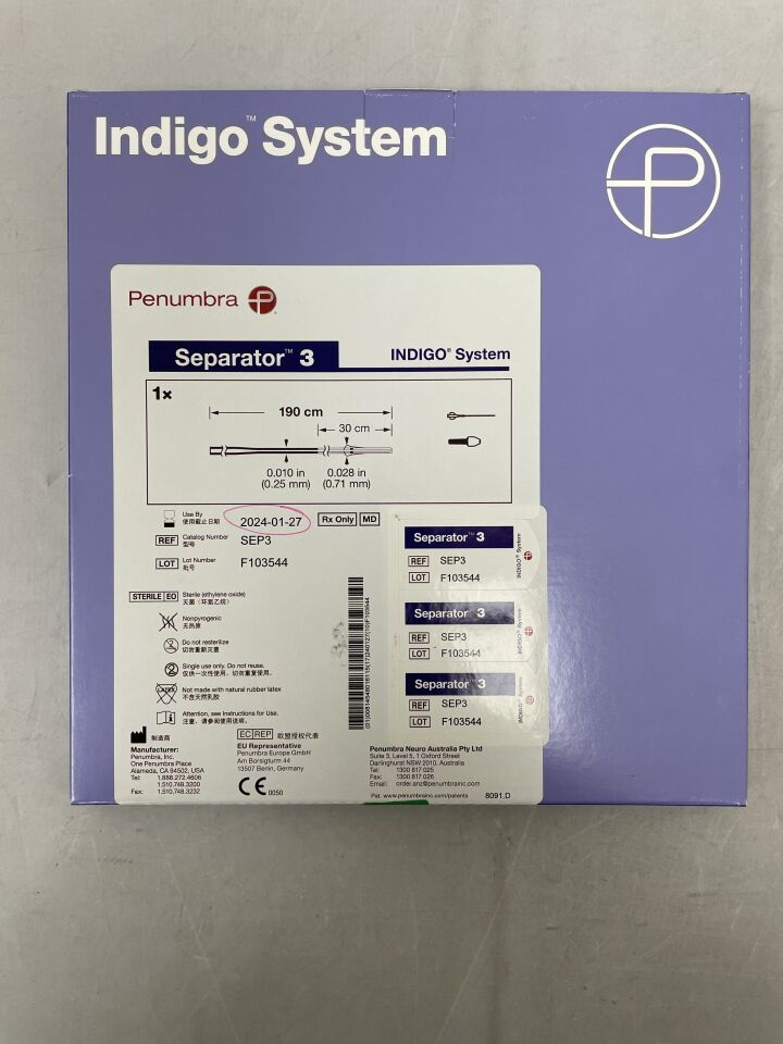 3-Sep - PENUMBRA - Indigo Separator 3, 190cm, (BX/1) - ( Expiry Date: 2025-11-06 )