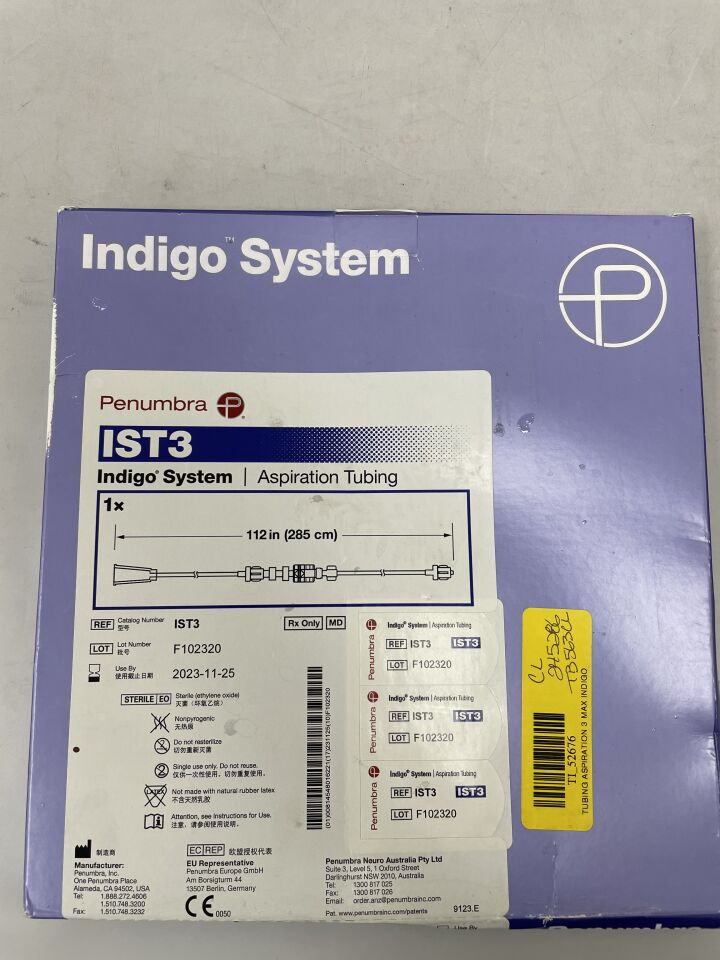 IST3 - PENUMBRA - Indigo Aspiration Tubing, 112" , (BX/1) - ( Expiry Date: 2025-11-07 )