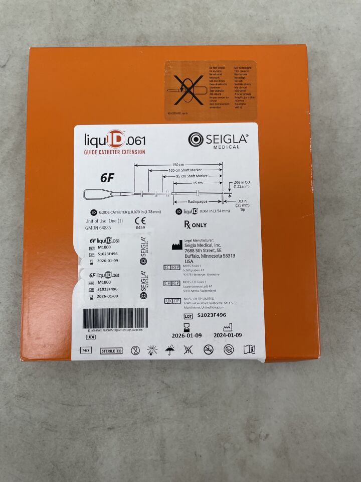 M1000 - SEIGLA MEDICAL - LiquID Guide Catheter Extension, 6F, (BX/1) - ( Expiry Date: 2026-01-09 )