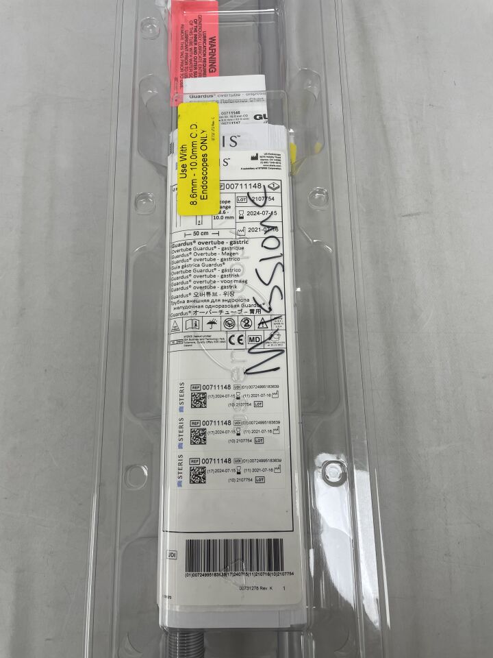 00711148 - STERIS - Guardus Overtube, Gastric 8.6-10mm, () - ( Expiry Date: 2025-06-01 )