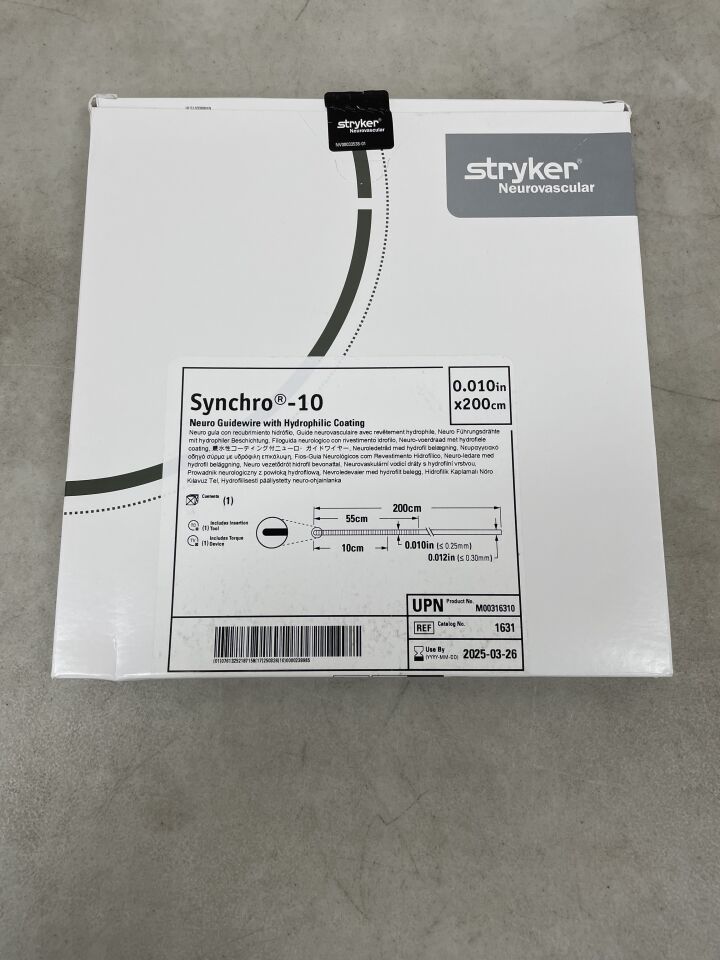 1631 - STRYKER - Synchro-10 Neuro Guidewire 0.010" x 200cm, (BX/1) - ( Expiry Date: 2026-02-06 )