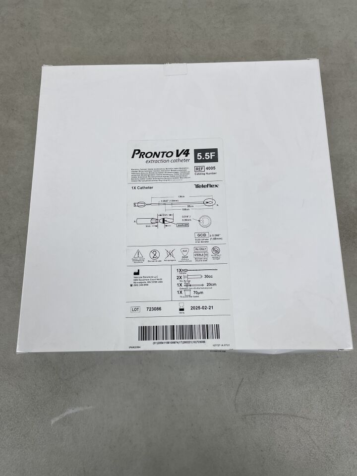 4005 - TELEFLEX - Pronto V4 Extraction Cath. 5.5F ≥ 0.066inch, (BX/1) - ( Expiry Date: 2025-02-21 )
