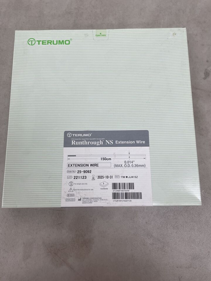 25-9092 - TERUMO - Runthrough NS Extension Wire - .014" x 150cm, (BX/1) - ( Expiry Date: 2025-10-31 )