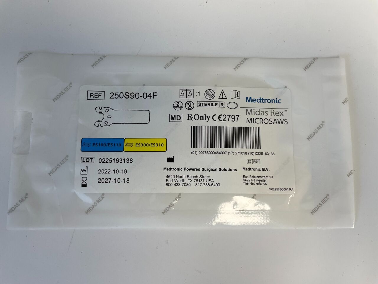 250S90-04F - MEDTRONIC - midas rex microsaws blade 250s90-04f mr so 25x9x.4mm fine, (EA) - ( Expiry Date: 2027-10-18 )