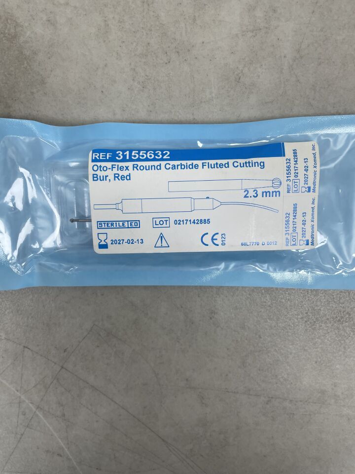 3155632 - MEDTRONIC - Skeeter Carbide Fluted Oto-Flex Burr, Red, 2.3 x 98mm, (EA) - ( Expiry Date: 2027-02-13 )